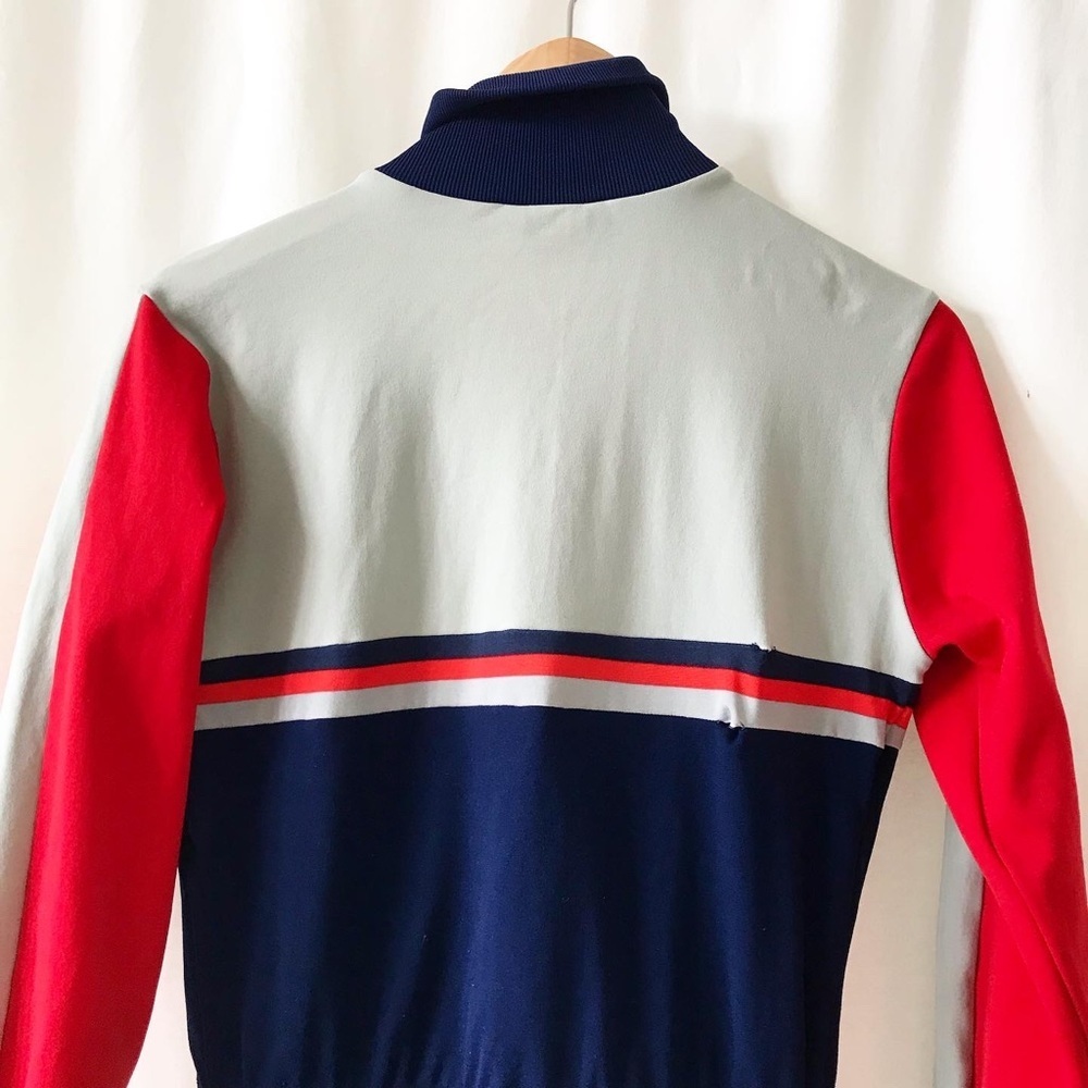 Vintage Ski Suit One Piece Stirrup Snowsuit Retro 80s 90s Thermal Suit Size 12 - Picture 8 of 11